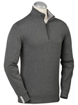 Charcoal Leaderboard Pima Cotton Long Sleeve Pullover | Bobby Jones Sweaters Collection | Sams Tailoring Fine Men's Clothing