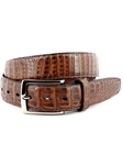 Antique Pecan South American Caiman Belt | Torino Leather Belts | Sam's Tailoring Fine Men Clothing