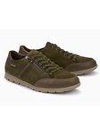 Khaki Suede Smooth Leather Men's Mobils Sneaker | Mephisto Causal Shoes | Sam's Tailoring Fine Men Clothing