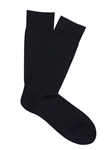 Black Pima Cotton Lisle Pin Sock | Marcoliani Socks Collection | Sam's Tailoring Fine Men's Clothing