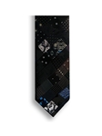 Black Mini Patchwork Sartorial Silk Tie | Italo Ferretti Ties | Sam's Tailoring Fine Men Clothing