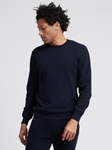 Navy Cotton Cashmere Men's Sweatshirt | Naadam Cashmere Hoodie & Sweatshirts | Sam's Tailoring Fine Men's Clothing