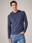 Washed Navy Axis Silk Cashmere Men's Hoodie | Naadam Cashmere Hoodie & Sweatshirts | Sam's Tailoring Fine Men's Clothing