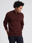 Plum Wool Cashmere Quarterzip Sweater | Naadam Quarter Zip | Sam's Tailoring Fine Men's Clothing