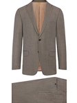 Brown 120's Wool Birdseye Rain System Suit | Hickey Freeman Suit Collection | Sam's Tailoring Fine Men Clothing