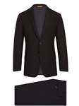 Black Super 150's Tasmanian Wool H-Fit Suit | Hickey Freeman Tasmanian Suits | Sam's Tailoring Fine Men Clothing