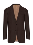 Brown Solid Silk Wool Flap Pockets Men Jacket | Hickey Freeman Sportcoats Collection | Sam's Tailoring Fine Men Clothing