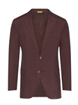 Burgundy Dupioni Traditional Fit Silk Jacket | Hickey Freeman Sportcoats Collection | Sam's Tailoring Fine Men Clothing