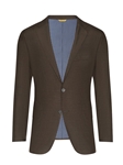 Chocolate Dupioni Traditional Fit Silk Jacket | Hickey Freeman Sportcoats Collection | Sam's Tailoring Fine Men Clothing
