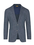 Blue Stretch Donegal Tweed B-Fit Men Jacket | Hickey Freeman Sportcoats Collection | Sam's Tailoring Fine Men Clothing
