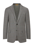 Pewter Grey Plaid B-Fit Traveler Men's Jacket | Hickey Freeman Sportcoats Collection | Sam's Tailoring Fine Men Clothing