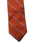 Orange Twill and Sky Blue Stripes Corporate Estate Tie | Estate Ties Collection | Sam's Tailoring Fine Men's Clothing