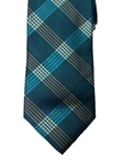 Teal Blue Windowpane Corporate Executive Estate Tie | Estate Ties Collection | Sam's Tailoring Fine Men's Clothing
