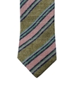 Green With Pink & Blue Stripes Corporate Estate Tie | Estate Ties Collection | Sam's Tailoring Fine Men's Clothing