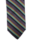 Purple with Multi Color Stripes Corporate Wall Street Wool Estate Tie | Estate Ties Collection | Sam's Tailoring Fine Men's Clothing