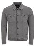 Charcoal Stylish Shirt Collar Men's Trucker Jacket | Stone Rose Jackets Collection | Sams Tailoring Fine Men Clothing