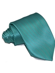 Green & White Regimental Thin Stripes Silk Tie | Italo Ferretti Ties | Sam's Tailoring Fine Men's Clothing