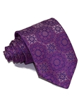 Lavender Mandala Pattern Luminous Woven Silk Tie | Italo Ferretti Ties | Sam's Tailoring Fine Men's Clothing