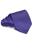 Lilac With Micro White & Blue Diamonds Pattern Silk Tie | Italo Ferretti Ties | Sam's Tailoring Fine Men's Clothing