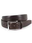 Brown Italian Glazed Milled Calfskin Men's Belt | Torino Leather Belts | Sam's Tailoring Fine Men Clothing