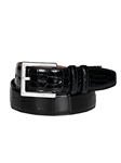 Black American Alligator Wide Width Leather Belt | Torino Leather Belts | Sam's Tailoring Fine Men Clothing