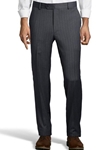 Grey Wool Stripe Plain Front Suit Pant | Palm Beach Wool Collection | Sam's Tailoring Fine Men Clothing