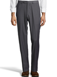 Md Grey Wool/Poly Flat Front Expander Pant | Palm Beach Dress Pants | Sam's Tailoring Fine Men Clothing