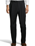 Black Gabardine Pleated Wool Men's Pant | Palm Beach Dress Pants | Sam's Tailoring Fine Men's Clothing