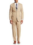 Boone Khaki Poplin Two Button Center Vent Suit | Palm Beach Seasonal Suits & Pants | Sam's Tailoring Fine Men's Clothing