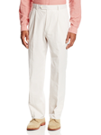 Original Tan/White Seersucker Pleated Pant | Palm Beach Seasonal Separate Jackets & Pants | Sam's Tailoring Fine Men's Clothing
