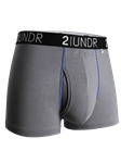 Grey/Blue 3 Inch Trunk Cut Swing Shift Underwear | 2Undr Trunk Underwear | Sam's Tailoring Fine Men Clothing