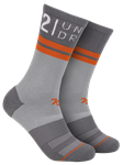 Grey/Grey/Orange Sport Crew Sock | 2Undr Accessories | Sam's Tailoring Fine Men's Clothing
