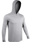 Grey Classic Long Sleeve Hooded Tee | 2Undr Men Tee Shirts | Sam's Tailoring Fine Men's Clothing