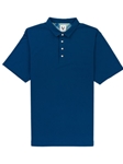 Blue Lightweight Pique Short Collar Cypress Polo | Vastrm Polo Shirts | Sam's Tailoring Fine Men Clothing