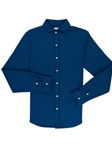 Blue Lightweight Pique Men's Sandhill Dress Shirt | Vastrm Shirts Collection | Sam's Tailoring Fine Men Clothing