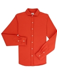 Orange Lightweight Pique Men's Sandhill Dress Shirt | Vastrm Shirts Collection | Sam's Tailoring Fine Men Clothing