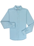 Light Blue Lightweight Pique Sandhill Dress Shirt | Vastrm Shirts Collection | Sam's Tailoring Fine Men Clothing