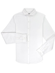 White Lightweight Pique Men's Sandhill Dress Shirt | Vastrm Shirts Collection | Sam's Tailoring Fine Men Clothing