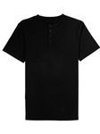 Black Jersey Fabric Short Sleeve Men's Henley | Vastrm Henleys Collection | Sam's Tailoring Fine Men Clothing