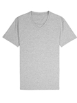 Heather Grey Jersey Fabric Short Sleeve V-Neck Tee | Vastrm Henleys Collection | Sam's Tailoring Fine Men Clothing