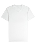 White Jersey Fabric Short Sleeve V-Neck Tee | Vastrm Henleys Collection | Sam's Tailoring Fine Men Clothing