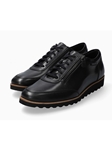 Black Smooth Leather Men's Casual Oxford | Mephisto Oxfords Collection | Sam's Tailoring Fine Men Clothing
