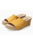 Ochre Leather Lining Women's Nubuck Wedge Sandal | Mephisto Women's Wedges Sandals | Sam's Tailoring