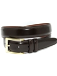 Brown Antigua Leather W/ Brass Buckle X-Long Belt | Torino Leather XL Belts | Sam's Tailoring Fine Men Clothing