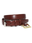 Chili Italian Calfskin Double Buckle Option Belt | Torino Leather Dressy Elegance Belts | Sam's Tailoring Fine Men Clothing