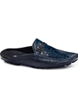 Blue Ostrich Leather & Nappa Casual Sandal | Mauri Men's Sandals | Sam's Tailoring Fine Men's Shoes