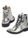 Metallic Silver Smooth Calfskin Men's Boot | Mauri Men's Boots | Sam's Tailoring Fine Men's Shoes