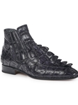 Charcoal Gray Hornback Side Zipper Boot | Mauri Men's Boots | Sam's Tailoring Fine Men's Shoes