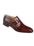 Gold Alligator Leather Sole Monk Strap Men's Shoe | Mauri Monk Strap Shoes | Sam's Tailoring Fine Men's Shoes
