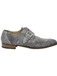 Gray High Speed Alligator Monk Strap Shoe | Mauri Monk Strap Shoes | Sam's Tailoring Fine Men's Shoes